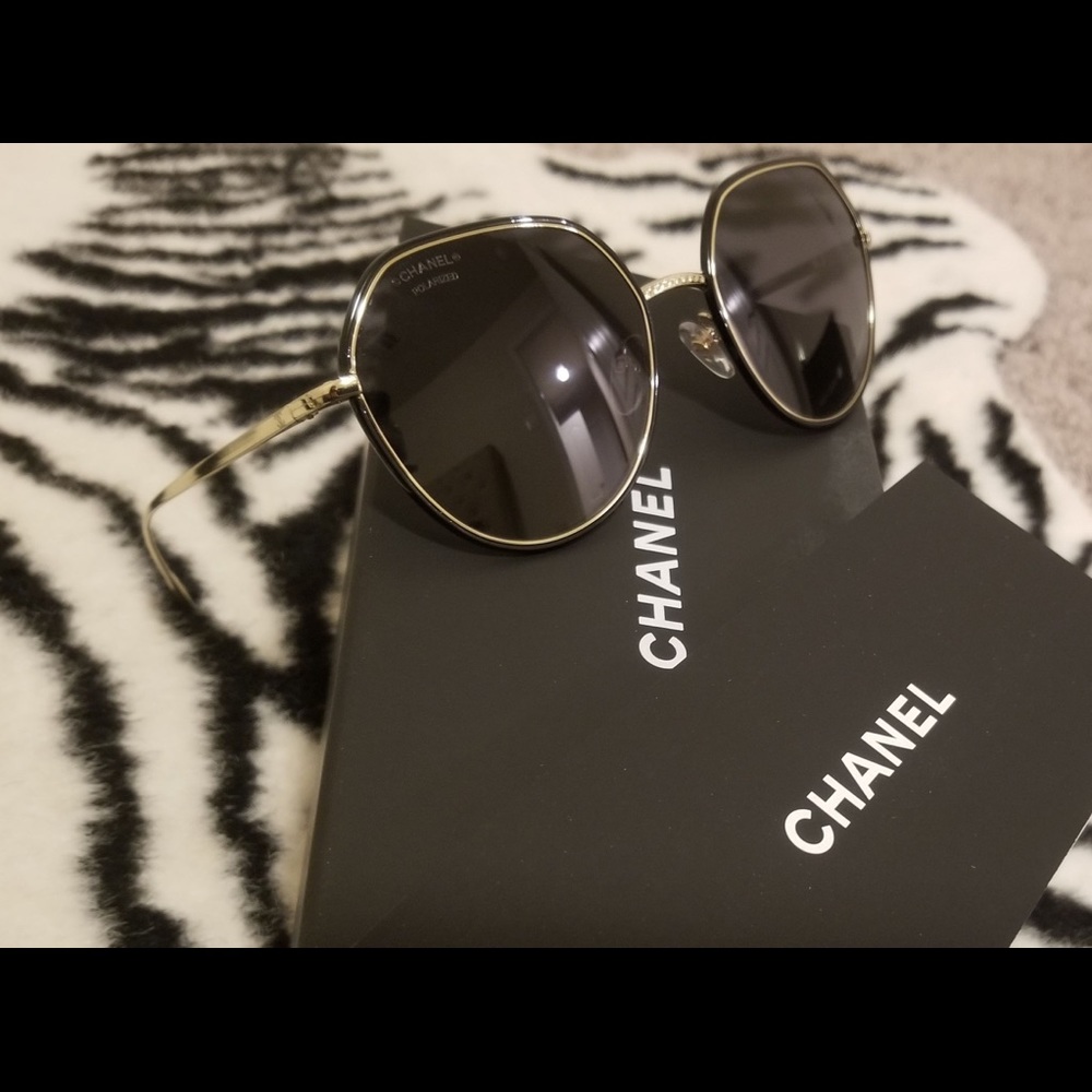 Brand new Chanel authentic metal polarized lenses